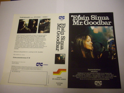 Vhs kansipaperi Fix  Etsin sinua Mr Goodbar (Sis.postikulut)