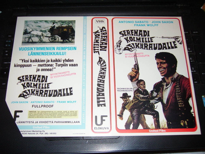 Vhs kansipaperi Fix -  Serenadi kolmelle reikäraudalle