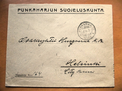 1924 Punkaharju Suojeluskunta vapaakirje