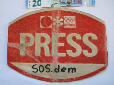 VANHA Hihanauha Olympia Sapporo 1972 Lehdistö Suomalainen