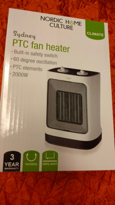 Lämmitin 2000W Sydney PTC fan heater