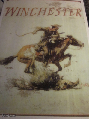 Koristetaulu WINCHESTER. Cowboy ja hevonen. Koko A4