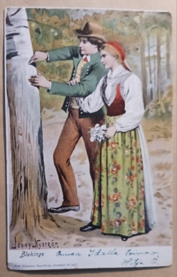 Jenny Nyström: Pari kaivertaa sydäntä puuhun, p. 1903