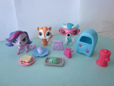 Littlest Pet Shop leikkisetti, figuurit + tarvikkeet