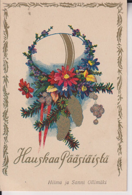 Hauskaa Pääsiäistä. Hilma ja Sanni Ollimäki, e45