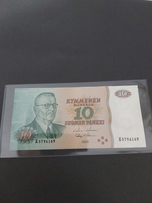 Pakka sileä 10mk seteli 1980