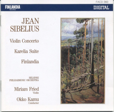 SIBELIUS, FRIED Viulukonsertto • Karelia • Finlandia CD 1988