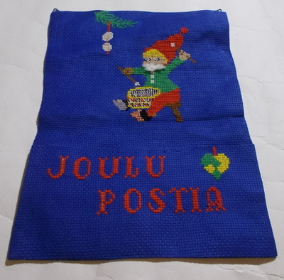 Retro joulutaulu JOULUPOSTIA - käsityötä