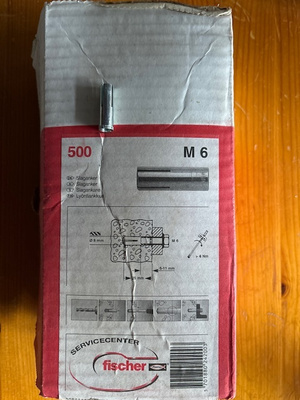 Fischer lyöntiankkuri M6 500kpl