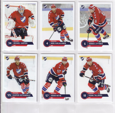 2021-22 Cardset Series 1 HIFK Team Set 12 korttia (1-12)