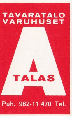 Tavaratalo Talas  s15/3