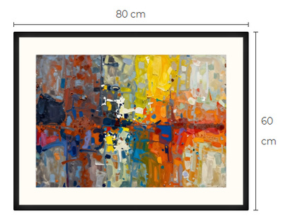 Uusi uniikki abstrakti art print taulu 60 cm x 80 cm