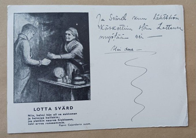 "Hän Lottansa toi mukanaan..". Kenttäpostia 1941 lotalle