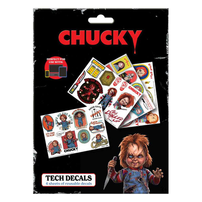 chucky tech stickers	(39 222)	UUSI		MUUT					4 sheet ,35 reu