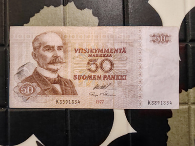 Suomi 50 markan seteli 1977