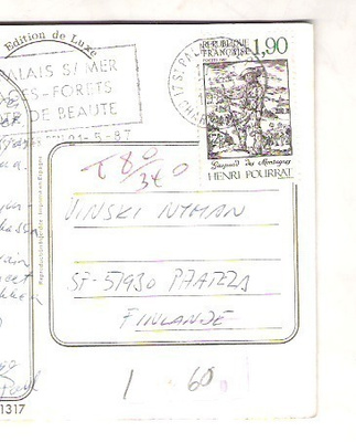 Lunastus, kaksi korttia, Ranska, !986 ja 1987.