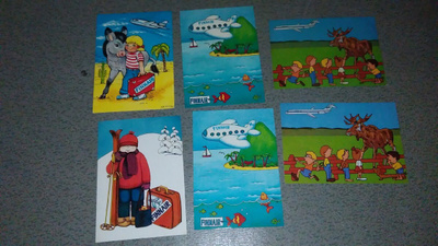 Finnair piirroskortteja 6kpl 26/1