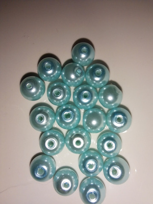 Vaaleansininen 8mm helmi 20 kpl