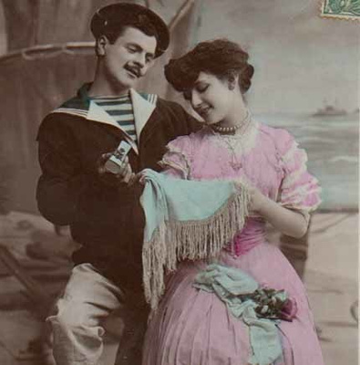 MERI / Rakastunut merimies ja tyttö satamassa - 2. 1900-l.