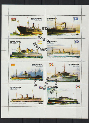 1974 Skotlanti Staffan-saari linjalaiva pienoisarkki