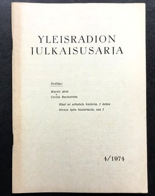 Sivuja työn historiasta osa I