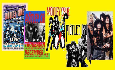 MÖTLEY CRÜE --- julistesetti 5kpl --- 21cm x 30cm #1