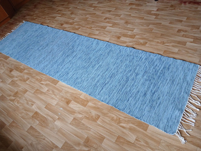 Sävytetty sininen matto 270x73cm