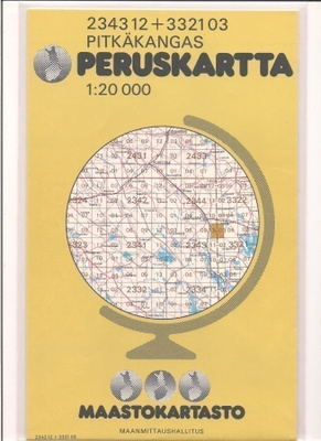 Peruskartta 1:20 000 Pitkäkangas