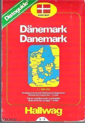 TANSKA tiekartta 1:400 000 Hallwag
