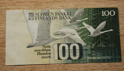 Suomen pankki 100 mk 1986 Sibelius