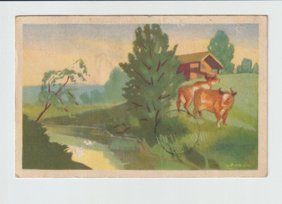 Postikortti, TAIDE, U. MAASIO, vuodelta 1955