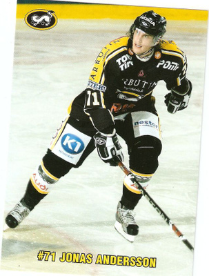 Oulun Kärpät JONAS ANDERSSON  Postikortti