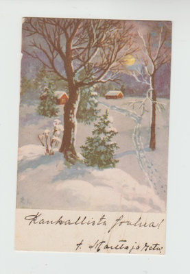 Postikortti, JOULU, vanha 1940-luku
