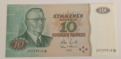 10 Markkaa 1980 tähti J0739910