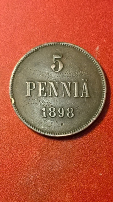 * 5 penni Cu Nikolai II  1898 *