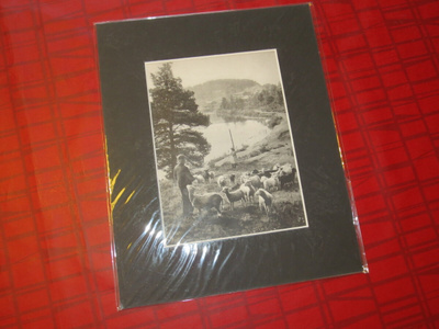 Vintage sisustustaulu yli 100 vuotta vanhasta kuvasta