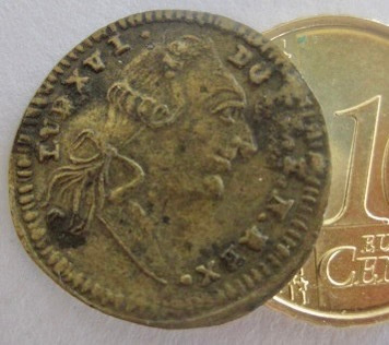 VANHA Jetoni Poletti Saksa Ranskan Kuningas Louis XVI 1800-l