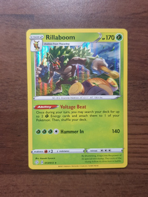 Pokemon Rillaboom 013/072 Holo Rare