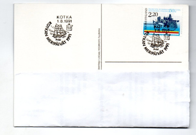 Kotka:  Meripäivät 1991  (erikoisleima 1.8.1991)