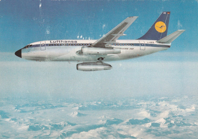 LENTOKONEKORTTI - B 737 CITY JET LUFTHANSA