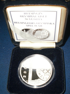 10e 50v. Olympialaisista v. 2002 Hopea Juhlaraha