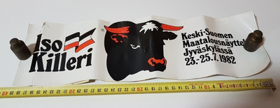 KILLERI MAATALOUSNÄYTTELY 1982 ISO VINTAGE TARRA