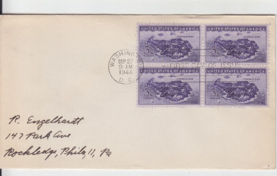 USA FDC 1944  nelilöllä