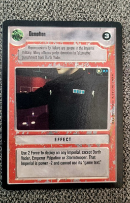 SW CCG - Demotion