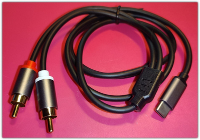 USB C - RCA urospistoke adapteri / 2m #29590