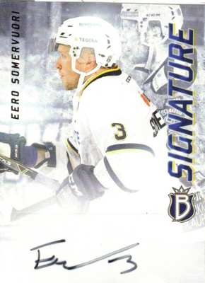 2015-16 Cardset EERO SOMERVUORI Blues Signature nimmari