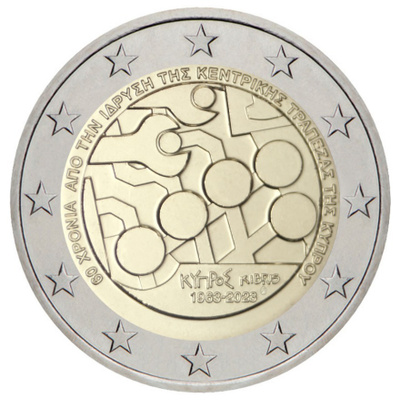 ** KYPROS 2€ 2023 Keskuspankki 60 v. pillerissä **