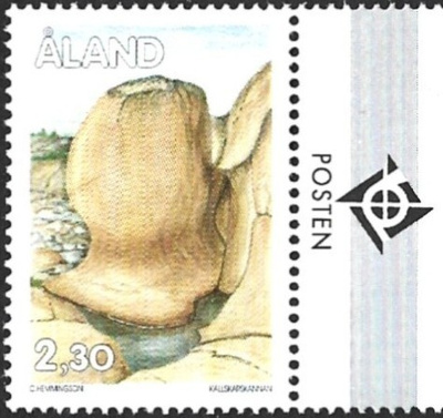 Åland 1995 Yleismerkit 2,30 mk välilöpari logo ** LaPe 092