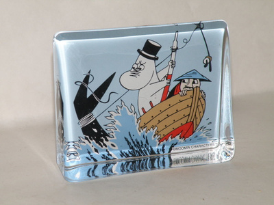 Iittala Muumi lasikortti Muumipappa ja meri