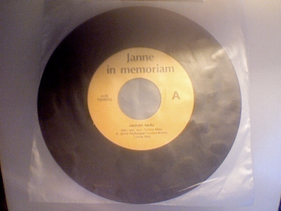 TURKKA MALI  ::  JANNEN LAULU   ::   VINYYLI 7"      1987